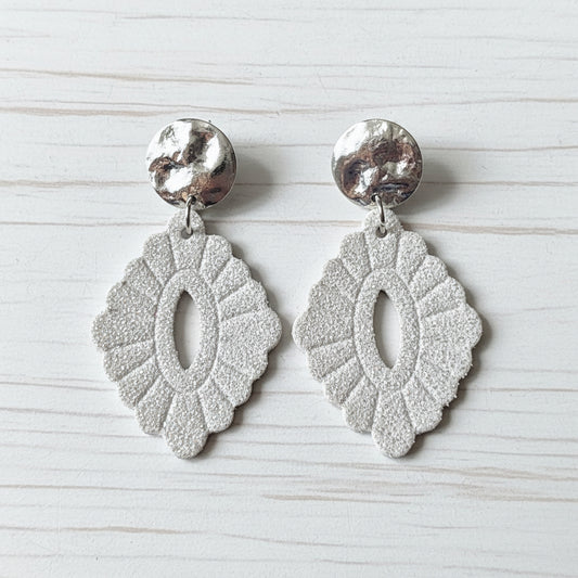 Sparkly Handmade Leather Earrings