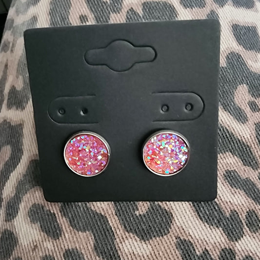 Handmade Sparkly Stud Earrings