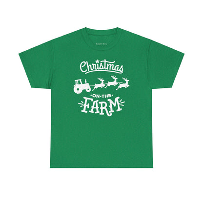 Christmas on the Farm Unisex Heavy Cotton Tee