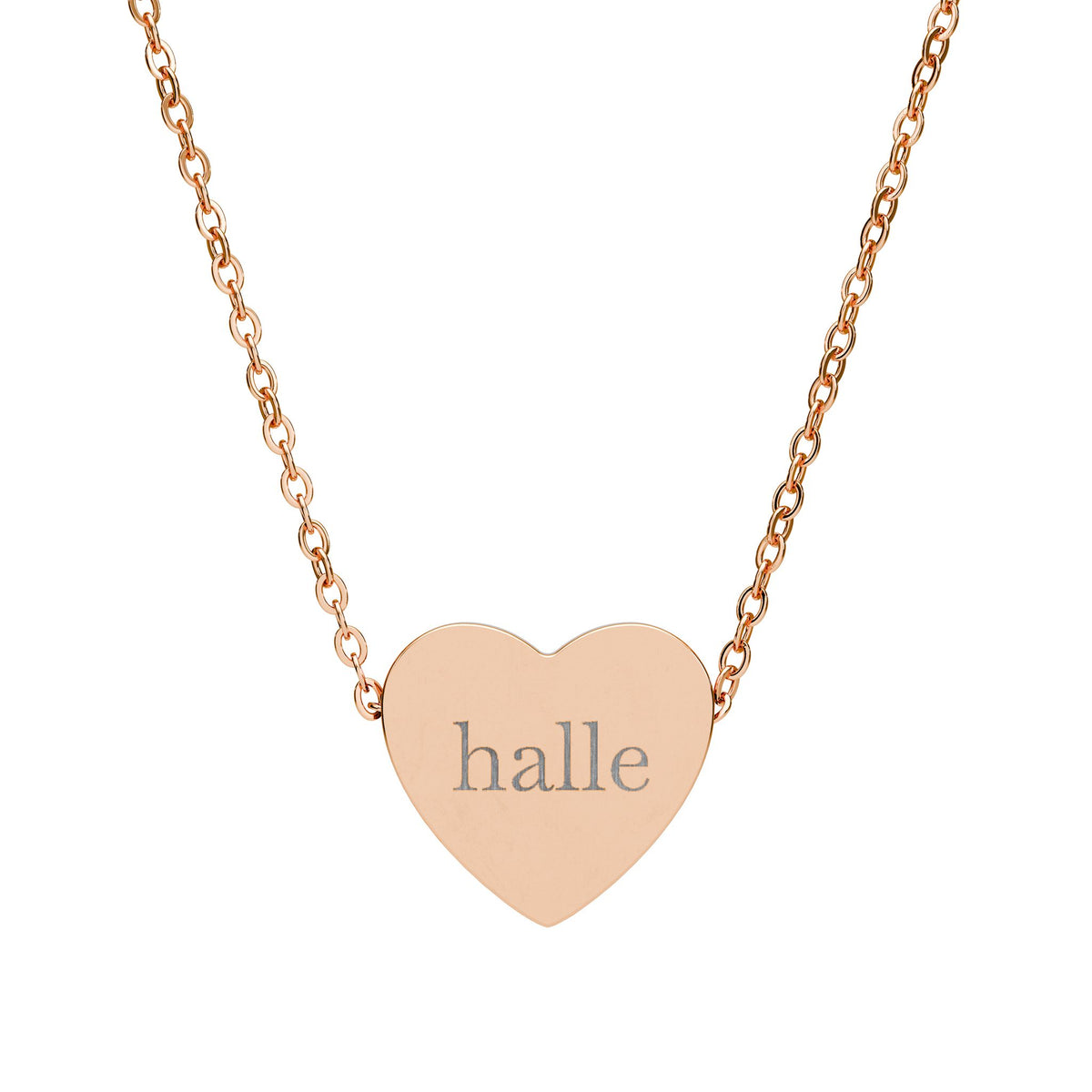Personalized Heart Necklace – Engraved Name Pendant