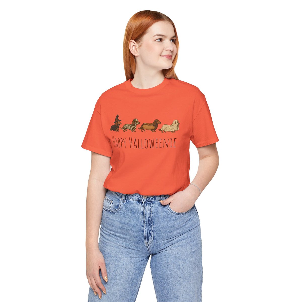 Happy Halloweenie Tee - Cute Dachshund Halloween Shirt
