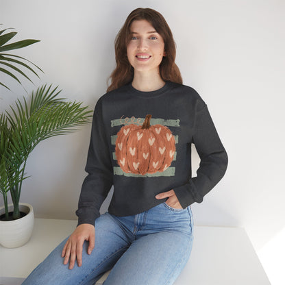 Pumpkin Hearts Crewneck Sweatshirt