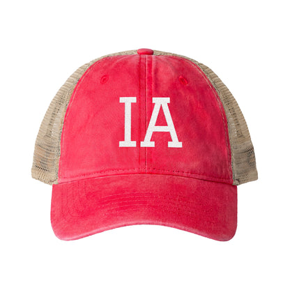IA Iowa Washed Mesh-Back Cap