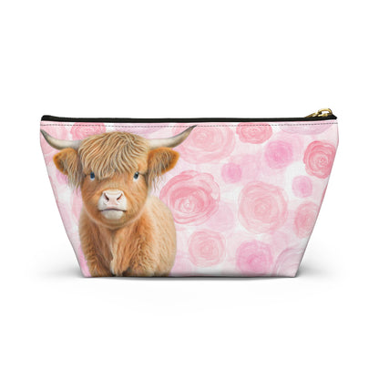 Highland & Pink Roses Accessory Pouch w T-bottom