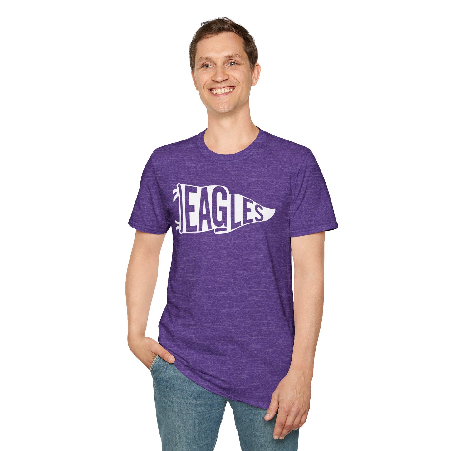 Eagles Fan Vintage Pennant Unisex Soft Style T-Shirt