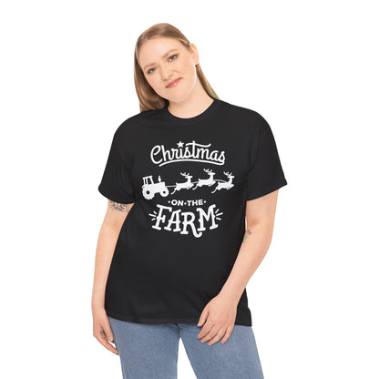 Christmas on the Farm Unisex Heavy Cotton Tee