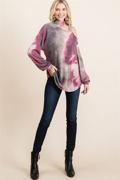 Tie Dye Asymmetrical Top