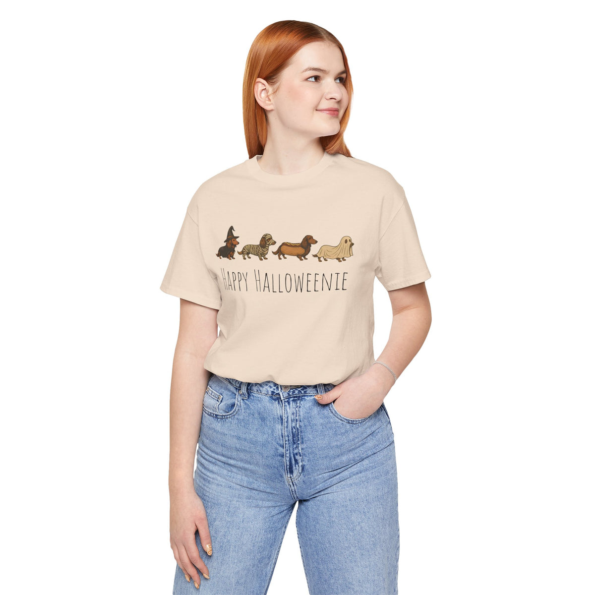 Happy Halloweenie Tee - Cute Dachshund Halloween Shirt