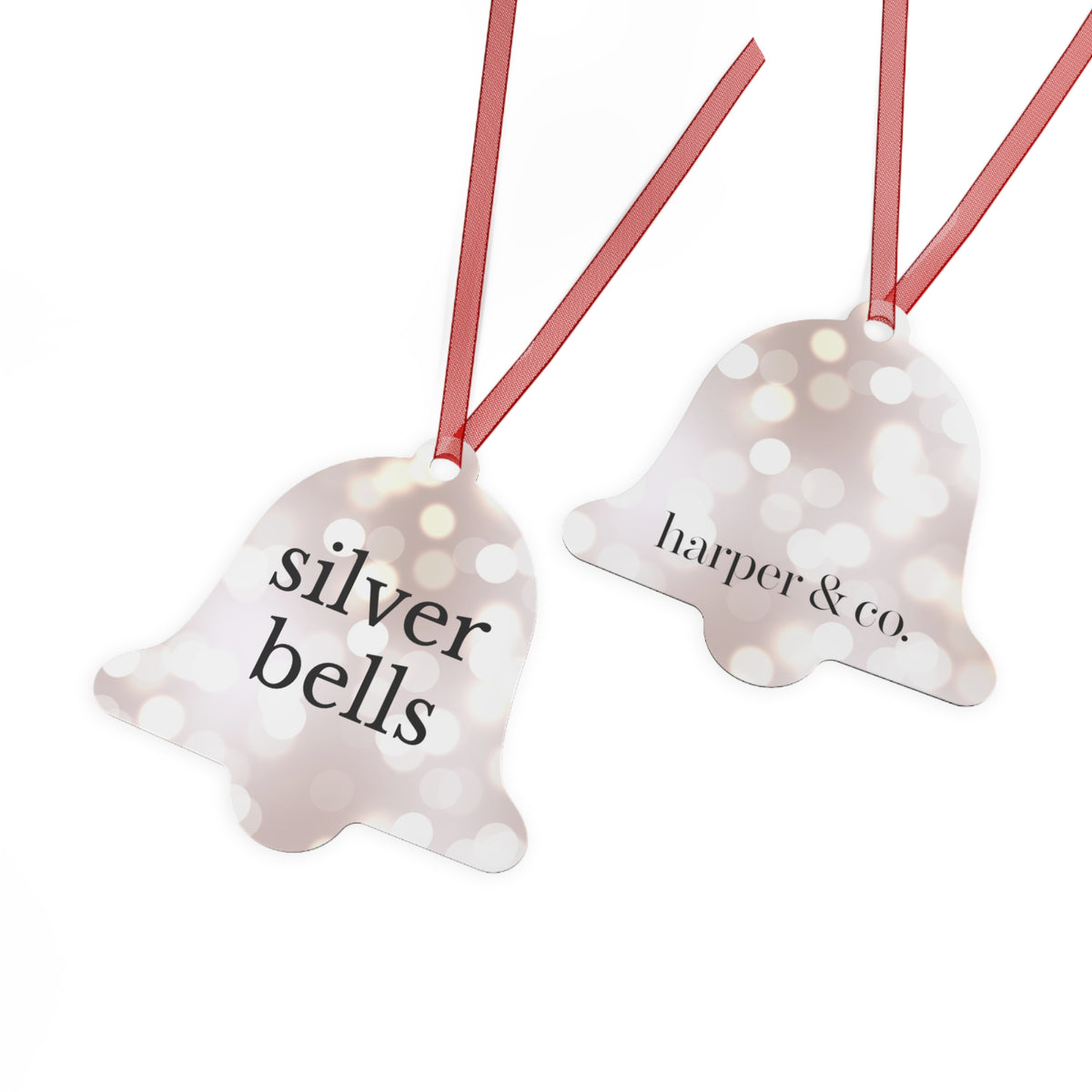 Silver Bells Christmas Metal Ornament
