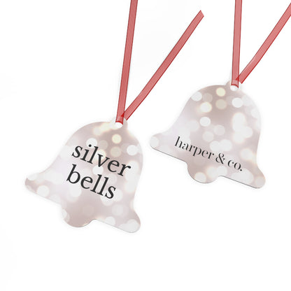 Silver Bells Christmas Metal Ornament