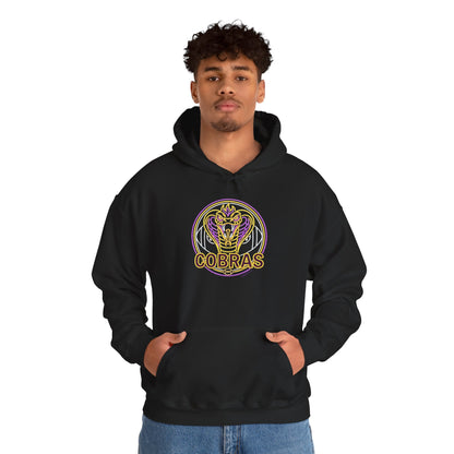 Cobra Logo Hoodie — Retro Neon 'Cobras' Graphic Pullover