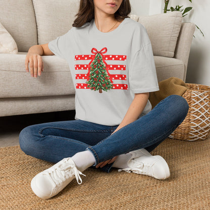 Christmas Tree Ribbon Flag T-Shirt