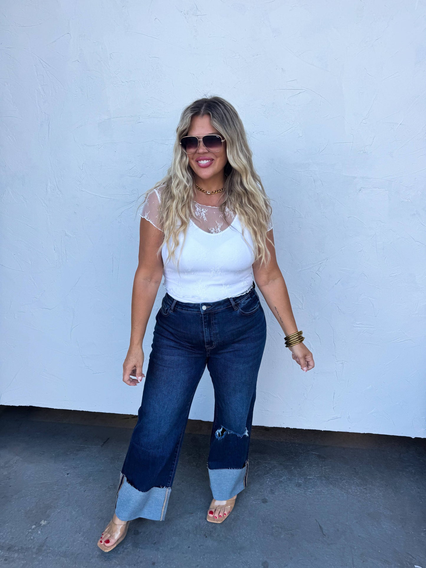 Alle Short Sleeve Lace Top - Multiple Colors