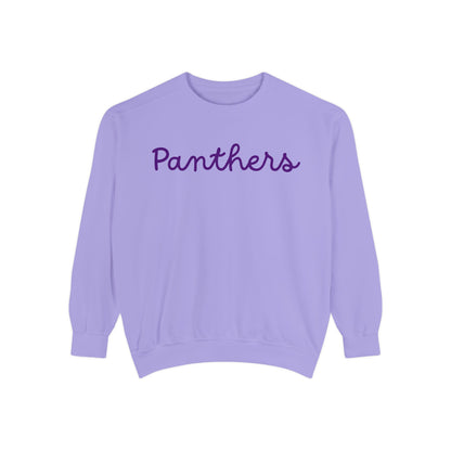 Panthers Script Sweatshirt — Lavender Team Crewneck