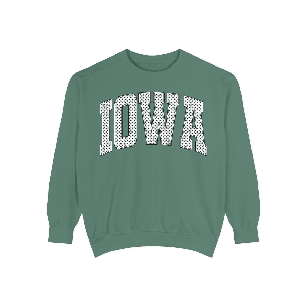 Iowa Polka Dot Arch Color Comfort Sweatshirt