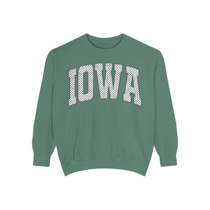 Iowa Polka Dot Arch Color Comfort Sweatshirt