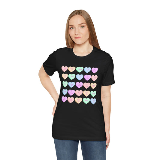 Conversation Hearts Valentine's T-Shirt — 'Valentine's Hearts' Graphic Tee