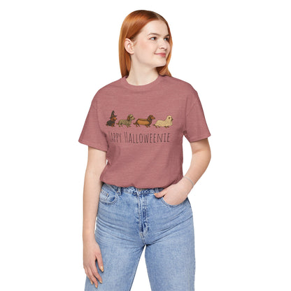 Happy Halloweenie Tee - Cute Dachshund Halloween Shirt