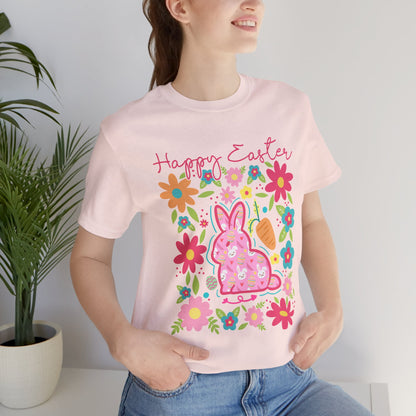 Happy Easter Bunny Flowers T-Shirt