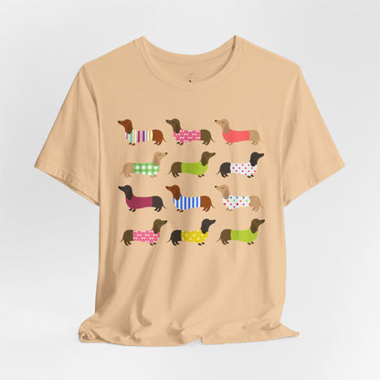 Colorful Dachshund Tee — Cute Wiener Dog Graphic T-Shirt