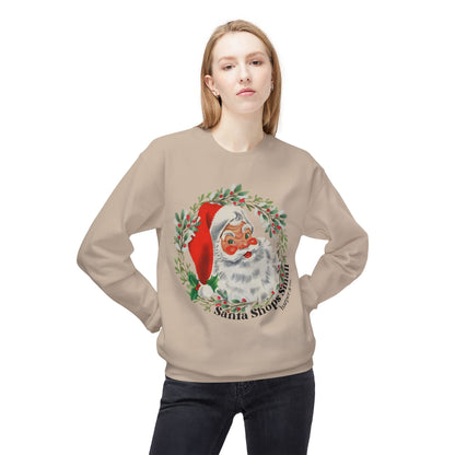 Santa Shops Here Crewneck Medium Weight Sweatshirt