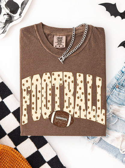 Retro Football Polka Dots Comfort Colors Graphic Tee