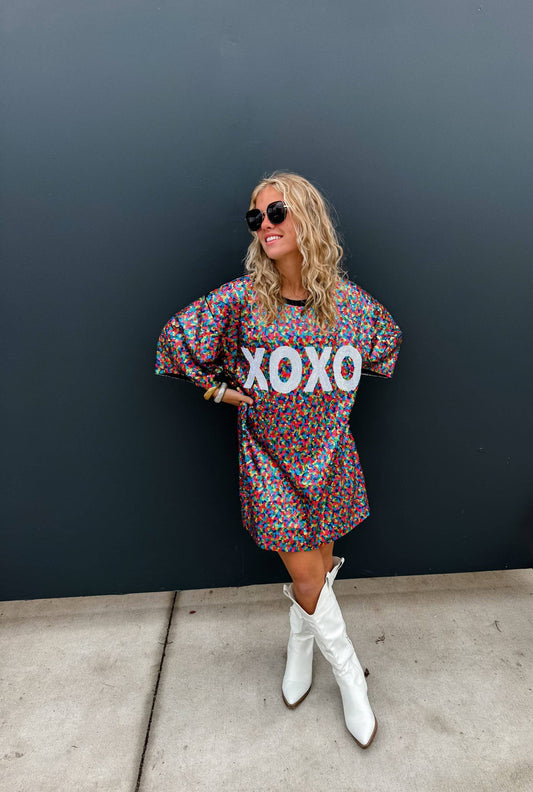 BLAKELEY XOXO Sequin Shirt Dress