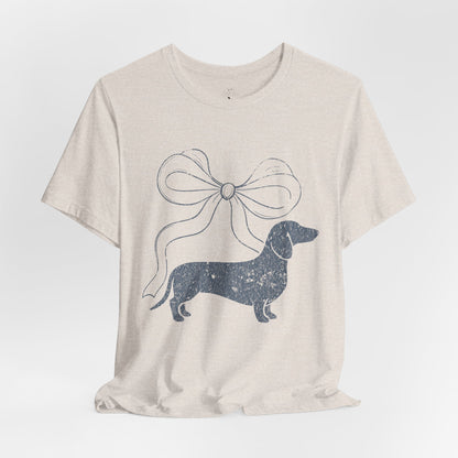 Dachshund Coquette Bow T-Shirt — Cute Doxie Graphic Tee