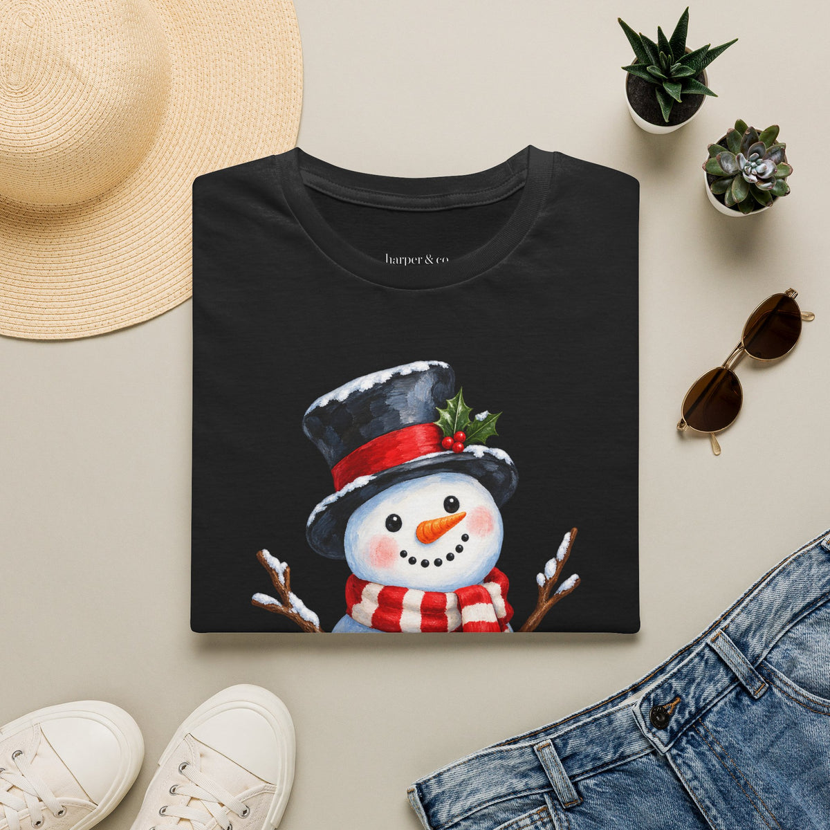 Festive Snowman Christmas T-Shirt