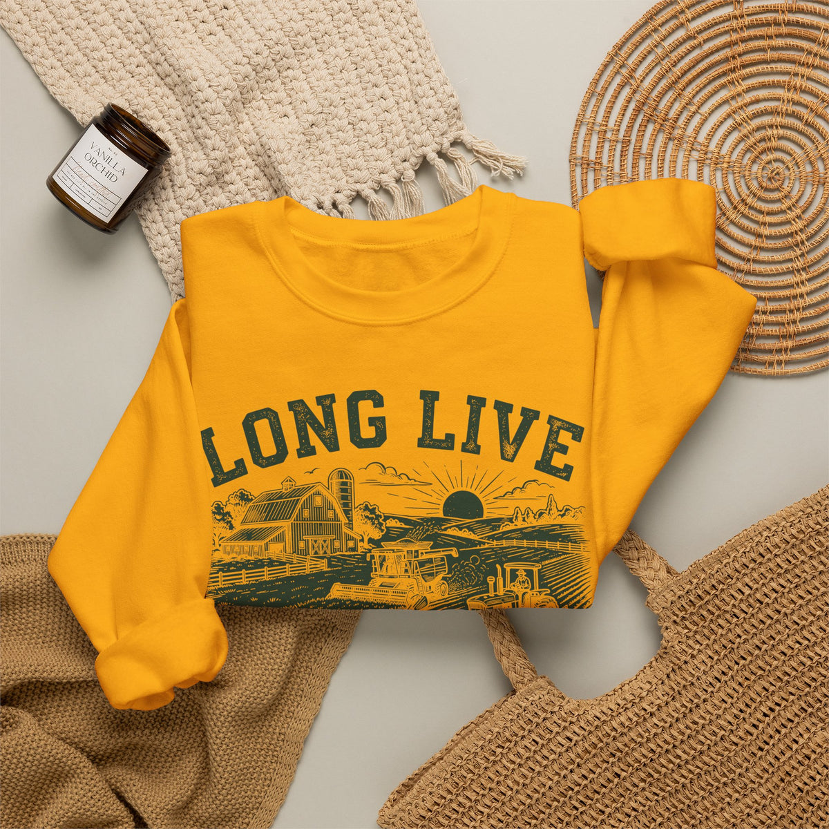 Long Live American Farmers Crewneck Sweatshirt