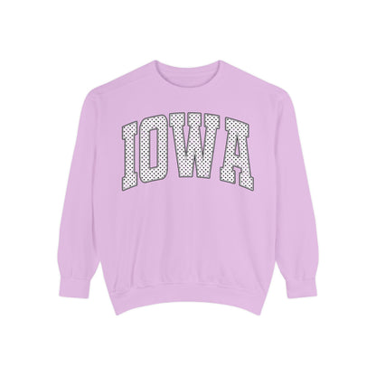 Iowa Polka Dot Arch Color Comfort Sweatshirt
