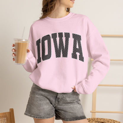 Iowa Arch Logo Sweatshirt — Classic Collegiate Crewneck