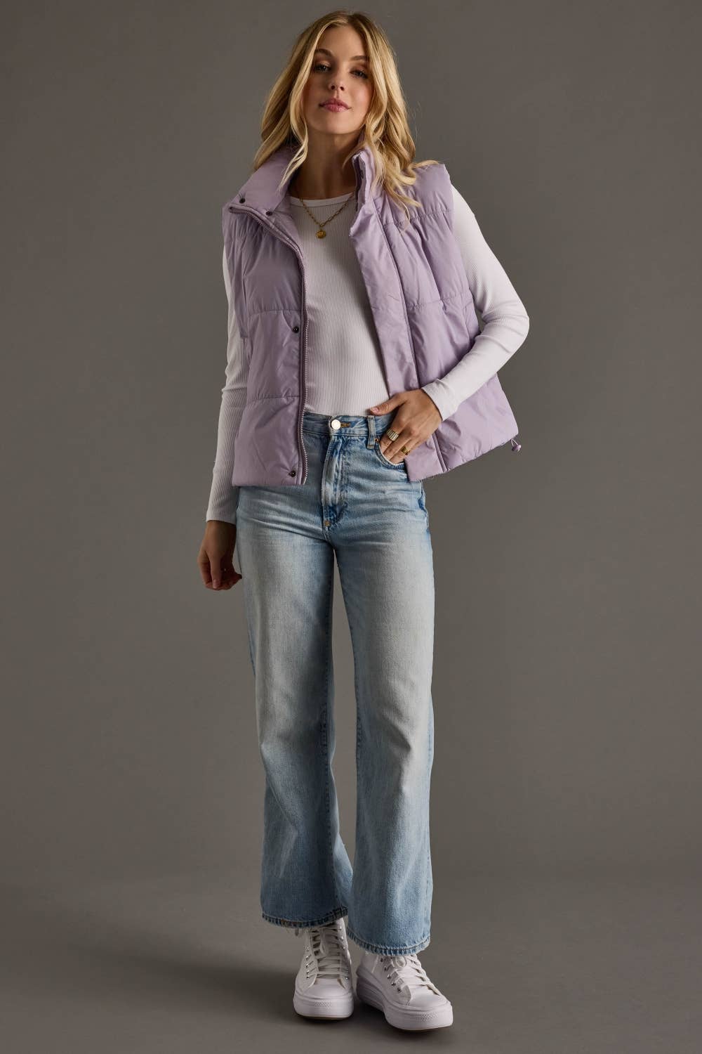 Lavender Puffer Vest