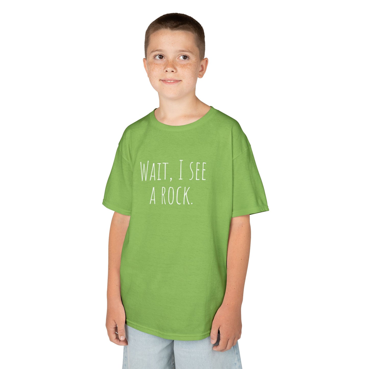 Kids Tee "Wait, I See a Rock." — Funny Explorer Shirt for Adventure-Loving Kids