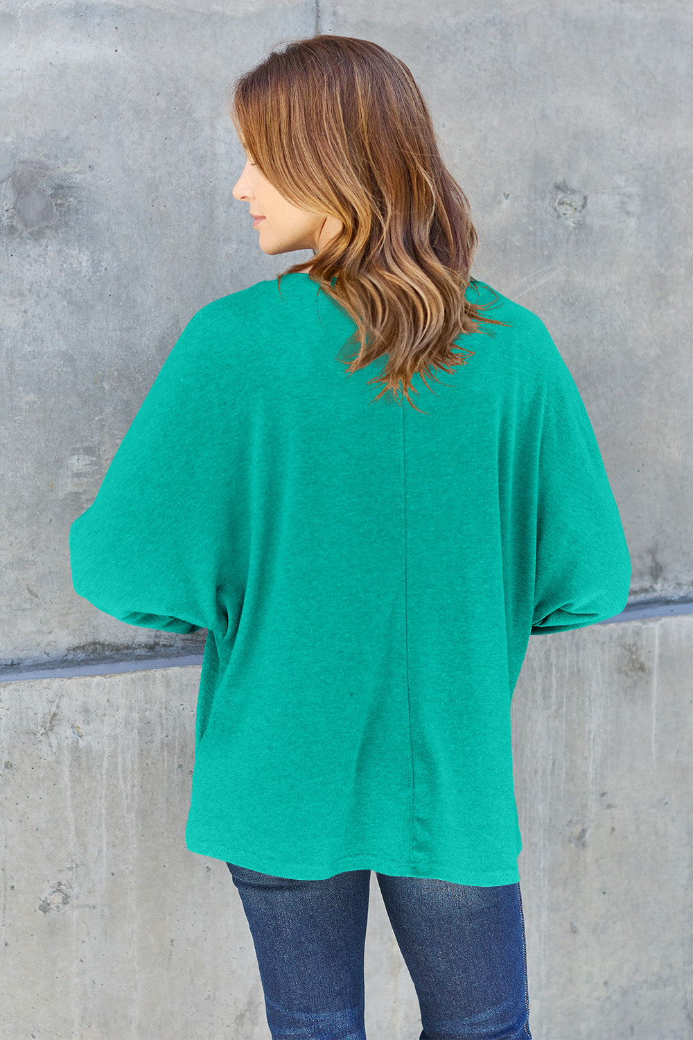 Double Take Full Size Round Neck Long Sleeve T-Shirt - Multiple Colors