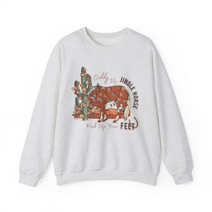 Giddy Up Jingle Horse Unisex Heavy Blend™ Crewneck Sweatshirt Full Size