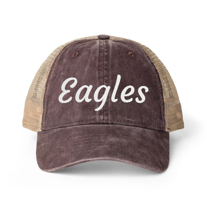 Personalized Team Embroidered Women's Washed Mesh-Back Hat