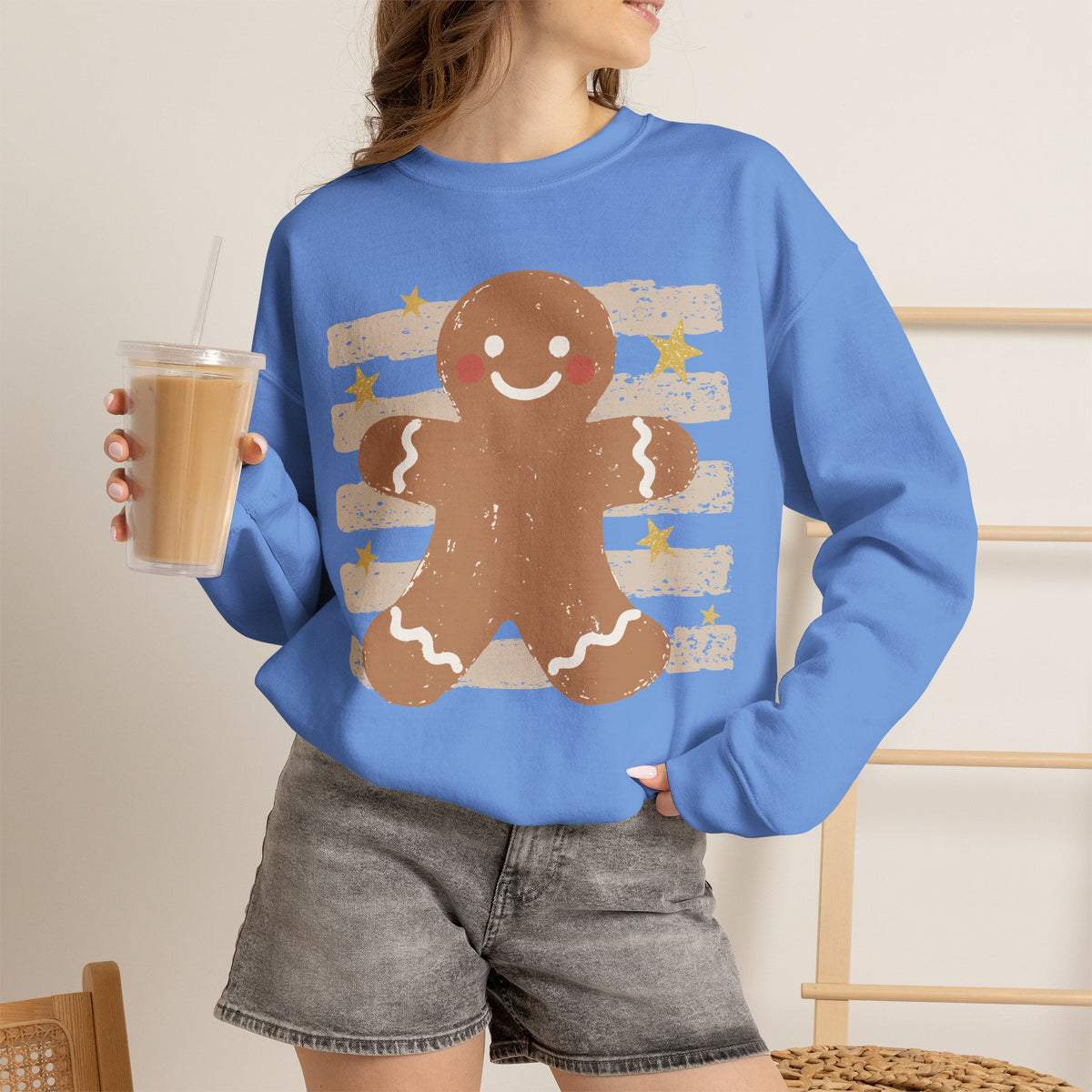 Gingerbread Cookie Sweatshirt — Cute Holiday Christmas Crewneck