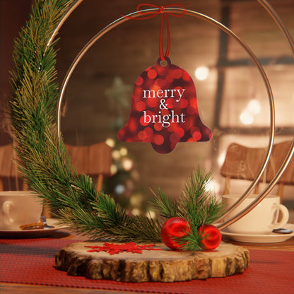 Santa Shops Small Merry & Bright Christmas Bell Ornament