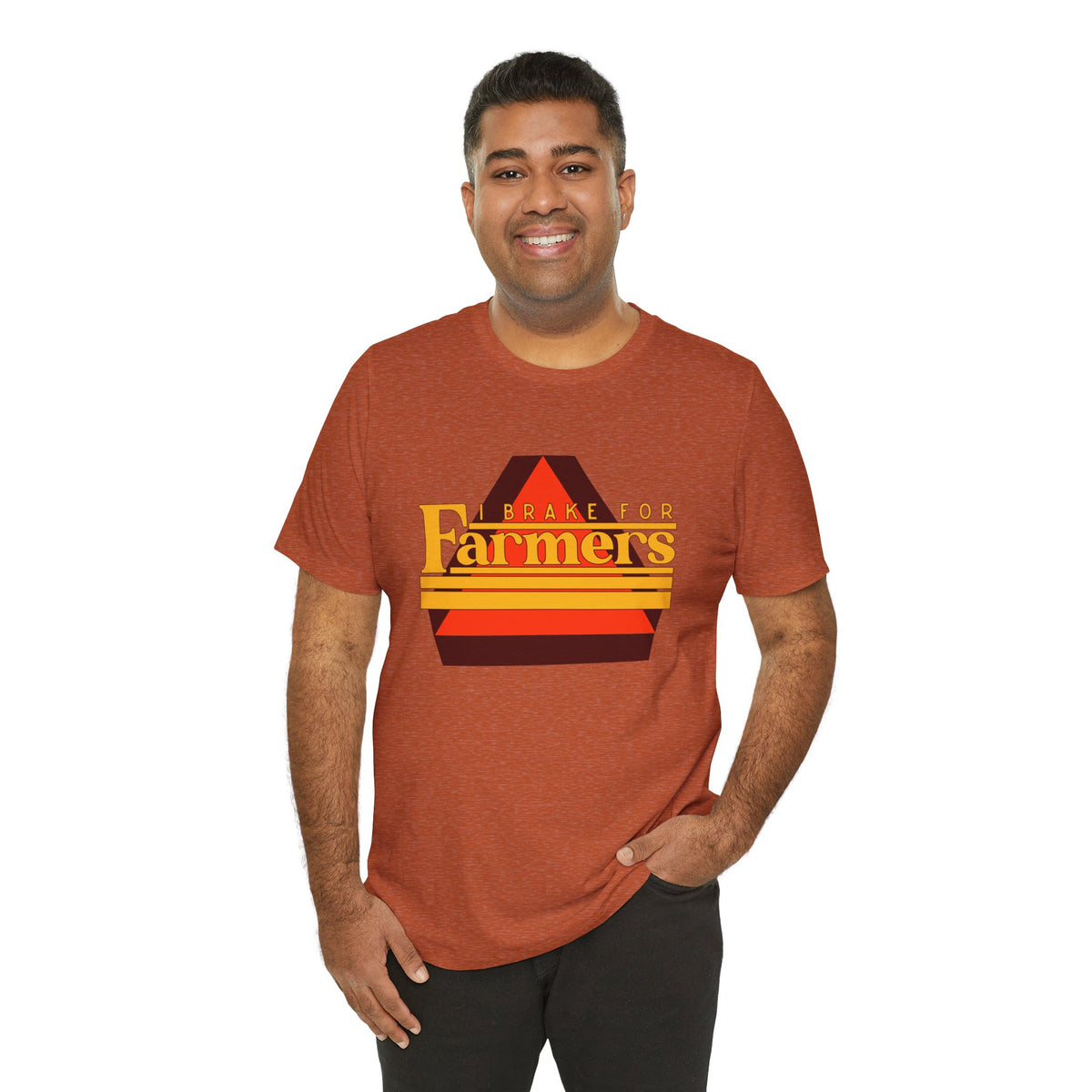 I Brake For Farmers Unisex Jersey Short Sleeve Tee