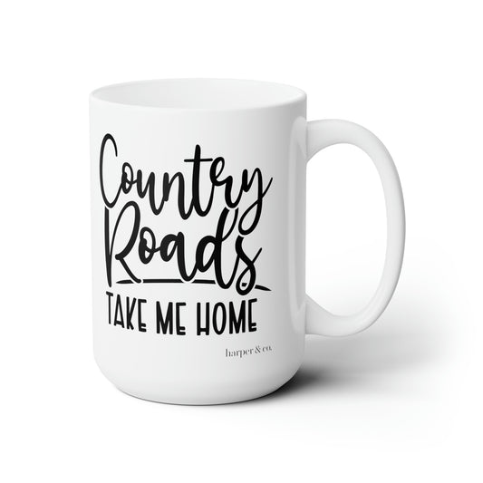 Country Roads Ceramic Mug 15oz