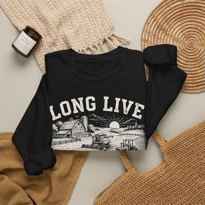 Long Live American Farmers Sweatshirt – Vintage Farm Scene Crewneck
