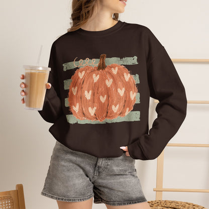 Pumpkin Hearts Crewneck Sweatshirt