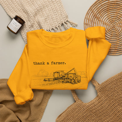 Thank a Farmer Combine Unisex Heavy Blend™ Crewneck Sweatshirt