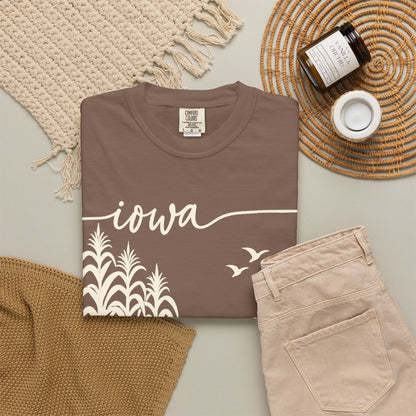 Copy of Iowa Farm Scene Crewneck Sweatshirt — Minimal Midwest Landscape