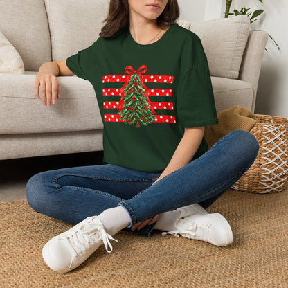 Christmas Tree Ribbon Flag T-Shirt