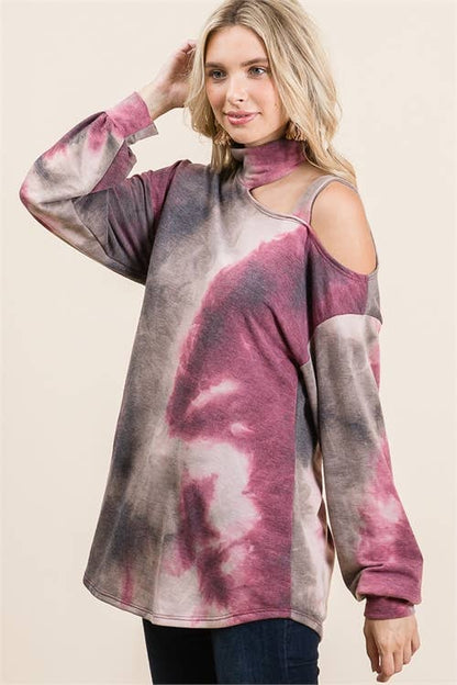 Tie Dye Asymmetrical Top