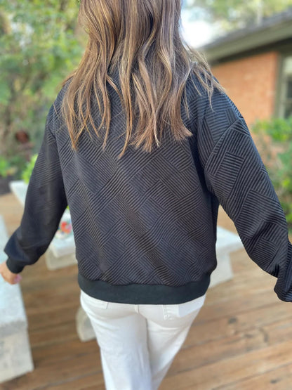 ONE ELEVEN NORTH Textured Bomber Style Jacket