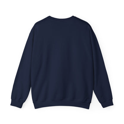 Pumpkin Blue Stripes with Hearts Crewneck Sweatshirt