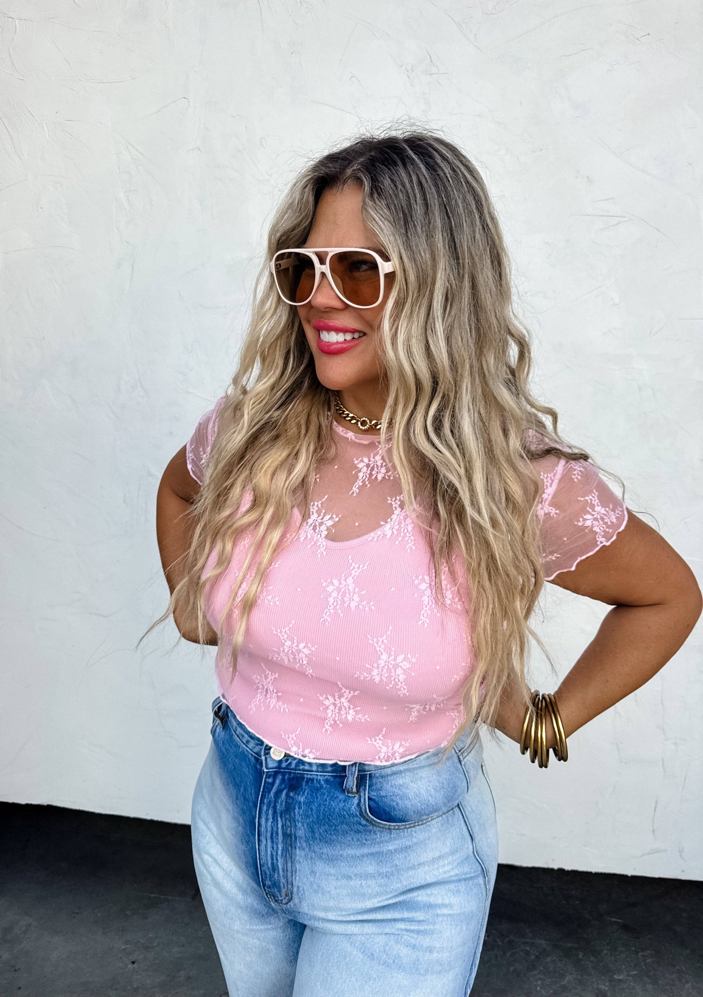 Alle Short Sleeve Lace Top - Multiple Colors